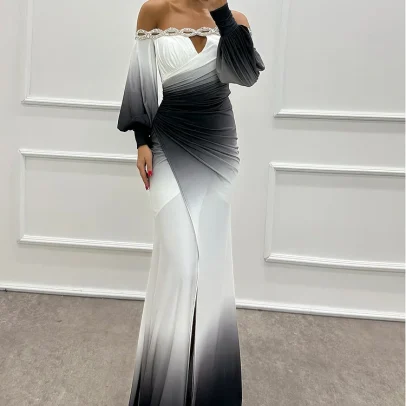 Aurora Off-shoulder Long Sleeve Dress