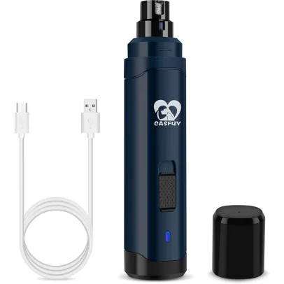 🌟Today's Special Offer!🎉Casfuy Dog Nail Grinder UpgradedProfessional 2-Speed Electric Rechargeable Pet Nail Trimmer Painless Paws Grooming & Smoothing for Small Medium Large Dogs & Cats (Dark Blue)